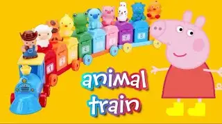 All Aboard! Peppa Pig'S Animal Adventure Train 🌈 Learning for Kids!