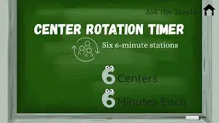 Classroom Center Rotation Timer - 6 Stations,  6 Minutes Each