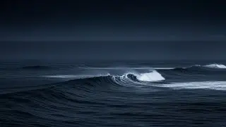 Quiet Night Ocean Ambience | Night Ambience for Stress Relief and Calm Mind with Slow Wave Patterns