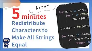 Redistribute Characters to Make All Strings Equal - LeetCode 
