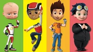 Wrong Heads Rusty Rivets Blaze Ryder Boss Baby Finger Family Popular Nursery Rhymes Song for Kids