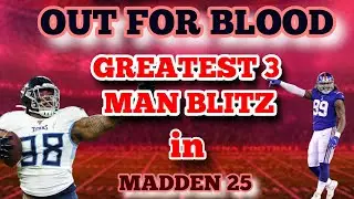 GREATEST 3 MAN BLITZ IN MADDEN 25! EASY SET UP! MOST CONSISTENT BLITZ IN THE GAME!🔥 OUT FOR BLOOD!