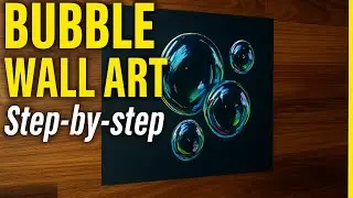 Amazing 3D Soap Bubble Drawing | Realistic Bubble Art on Black Paper
