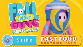 Fall Guys Gameplay - Fast Food Costume Pack(SLUSHIE SKIN)