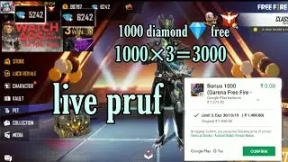 1000 diamond  free 3 time max diamond topup totall 3000 diamond free