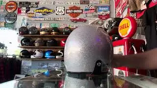 185&euro; Capacete Jet Brite Silver  Metal Flakes Helmet Open Face Aberto