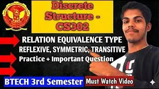 Relations & Types Explained with Examples | Discrete Maths CS302 | Important Questions for Exam