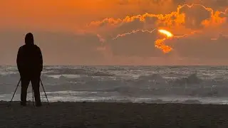 Beach Sunset in Real Time | Calming Ocean Sounds of the Pacific Northwest