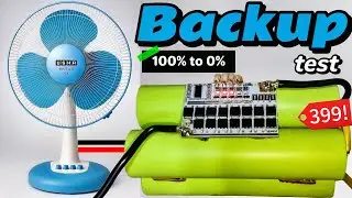 399₹ Cell Se Table Fan Backup Test 🔋 | 15Ah LiFePO4 Battery 100% to 0% | Real Time Results!