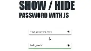 Show/Hide Password Toggle With jQuery | With Source Code