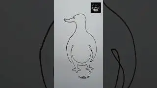 Duck Line Art #art #ytshorts #drawing #shorts
