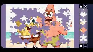 SpongeBob  and Patrick Star on the beach 🏖️⛱️//Mind Fresh Puzzle 🧩 Palace//Puzzle Art 🎨🎭//