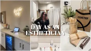 FULL Day as an Esthetician | Cosmoprof Haul, Setting Up The Studio & Making Dinner!