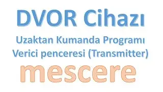 VOR Cihazı uzaktan kumanda programı verici penceresi (transmitter)