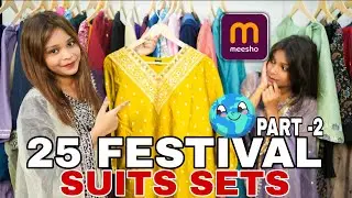 💥 25 Trendy Suits Under ₹999 from Meesho | Budget Friendly Haul 2025 💕 Part - 2