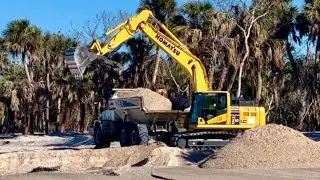 Beach Restoration Continues at Delnor-Wiggins in North Naples, Florida (01/17/23