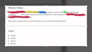SAT Grammar Example Question Explanation