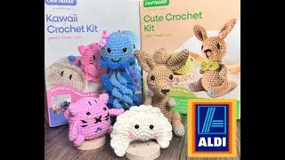 NEW AMIGURUMI CROCHET KITS AT ALDI US?! LETS TRY THEM OUT 🧶 🤩 #aldi #yarnevent #ALDIYARN