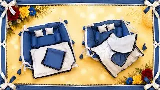 लड्डू गोपाल का सुंदर सा बिस्तर और रजाई कैसे बनाएं || How To Make Laddu Gopal Ji's Double Sided Bed||