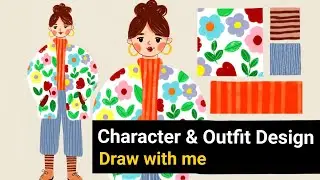 Draw With Me 🎨 | Cute Character & Outfit Design Tutorial | Digital Art Inspiration