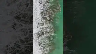 Waves crash at Piha Beach 🌊 Shot by WanderSky NZ |#beach#PihaBeach #DroneNZ#DJIMini4Pro#NZFromAbove