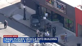 Crash pushes vehicle into building that houses Chicago day care, witnesses say
