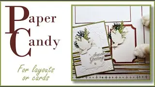 Doves Paper Candy - Cards & Layout. Create three Christmas themed embellishment clusters.