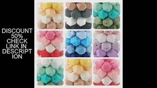 Sunrony 10pcs 14mm/ 17mm Hexagon Silicone Beads Baby Silicone Teether Beads For Jewelry Making Bulk