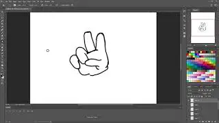 How To Draw Cartoon Hand Glove Peace Sign/ Art Practice