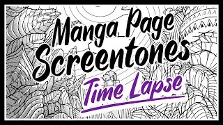 Finishing a MANGA PAGE #4 [Time Lapse]
