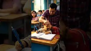 The puppy have no money to buy medicine and food so the rich man makes fun of him animal #cutepets