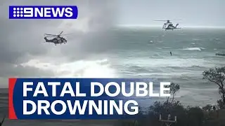'Inexperienced' surfer and friend trying to save him drowned in fierce swell | 9 News Australia