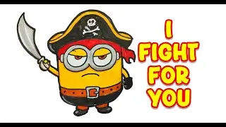 Draw Minion Pirate | Kids Song   #minion  #pirates   #coloring
