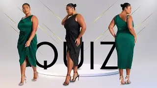 Elegant Curves Redefined: Quiz Curve Rhinestone Satin Dresses in 2 Stunning Colors!