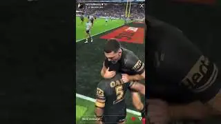 Penrith panthers go wild after try in Las Vegas 2025! #subscribe #music #nrl #2025 #fans #lasvegas