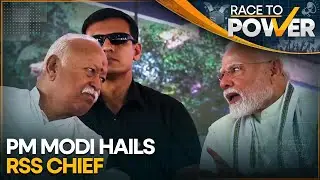 Indian PM Narendra Modi Hails RSS Chief On His 75th Birthday | Race To Power
