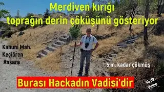 Keçiören Kanuni Mahallesindeki heyelan büyükmüş.  Toprak kayması. Hacıkadın vadisi  (07.08.2024)