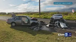 Man in stolen car hospitalized after crashing into 2 vehicles on Maui