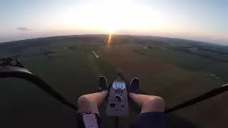 Fresh Breeze Moster PPG Trike Flight - Flying West Lafayette - Ohio Paramotor Trike Adventure Sunset