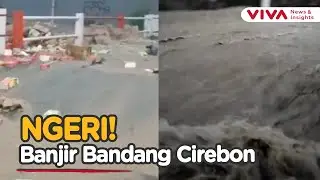 Banjir Bandang Cirebon Jebol Gudang Supermarket