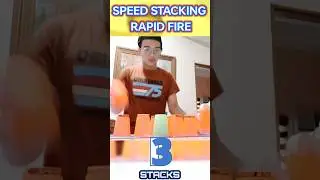 An Incredible Fast Speed Stacking Rapid Fire 0.965 Seconds! #cupstacking #fast #cups