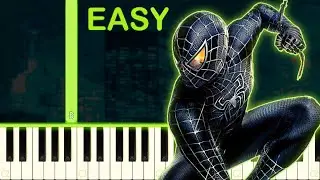 Black Suit Theme | Spider-Man 3 - EASY Piano Tutorial