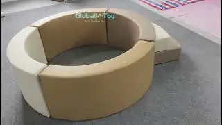 Soft Play Round Ball Pit with Steps &ndash; Indoor Playground Equipment for Toddlers & Daycare
