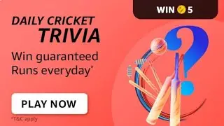 Amazon Daily Cricket Trivia Quiz Answers Today | 23 May 2022