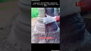 Cement SCULPTING Masters! 🤯 Turning Wet Concrete into ART! #cementart #shorts