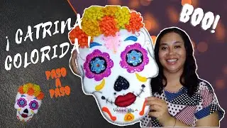 🔥📢Tutorial como hacer Calavera 💀 de fieltro gigante colorida paso a paso con moldes incluidos