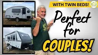 2 Great Small Camper Trailers With Twin Beds And Bathrooms
