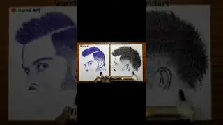Kohli & MSD  drawing in same time | Multiple Drawing in Same Time -Two different portrait