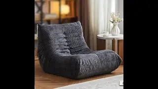 ZCUBED Large Bean Bag Chairs for Adults, Memory Foam Lounge Chair, Soft Corduroy Big Bean Bag