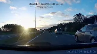 #Dashcam voertuig JJ486Z doet sneu tijdens ritsen (JJ-486-Z)